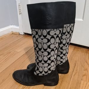 Coach leather boots